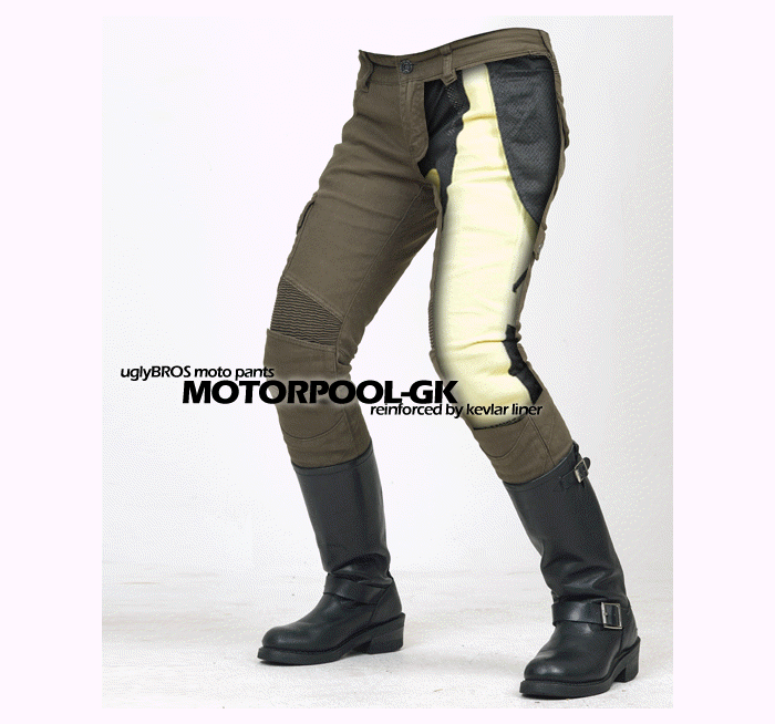 [uglyBROS] Motorpool-G K (kevlar-jeans) | 어글리브로스 모토풀-걸 케블라 여성용 모토팬츠